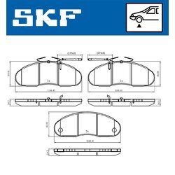 Sada brzdových platničiek kotúčovej brzdy SKF VKBP 80616 E - obr. 5