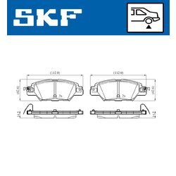 Sada brzdových platničiek kotúčovej brzdy SKF VKBP 90415 A - obr. 2