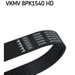 Ozubený klinový remeň SKF VKMV 8PK1540 HD