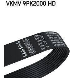 Ozubený klinový remeň SKF VKMV 9PK2000 HD