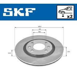 Brzdový kotúč SKF VKBD 80094 V2 - obr. 1