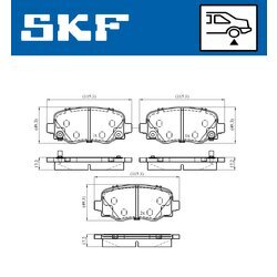 Sada brzdových platničiek kotúčovej brzdy SKF VKBP 90569 A - obr. 2