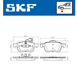 Sada brzdových platničiek kotúčovej brzdy SKF VKBP 80476 E