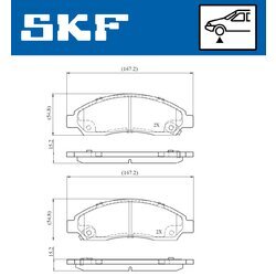 Sada brzdových platničiek kotúčovej brzdy SKF VKBP 80810 A