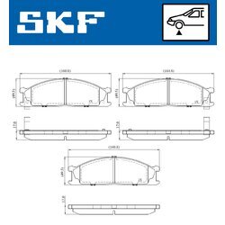 Sada brzdových platničiek kotúčovej brzdy SKF VKBP 80905 A