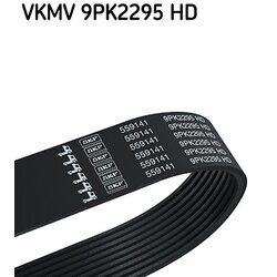 Ozubený klinový remeň SKF VKMV 9PK2295 HD