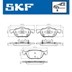 Sada brzdových platničiek kotúčovej brzdy SKF VKBP 80560 A - obr. 2