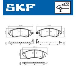 Sada brzdových platničiek kotúčovej brzdy SKF VKBP 80865 A - obr. 1