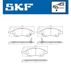 Sada brzdových platničiek kotúčovej brzdy SKF VKBP 81102 A