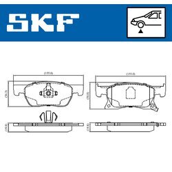 Sada brzdových platničiek kotúčovej brzdy SKF VKBP 80291 A