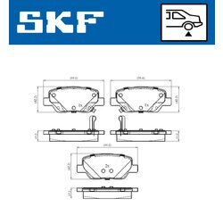 Sada brzdových platničiek kotúčovej brzdy SKF VKBP 90303 A