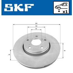 Brzdový kotúč SKF VKBD 80078 V1 - obr. 1