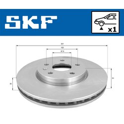 Brzdový kotúč SKF VKBD 80360 V1 - obr. 1