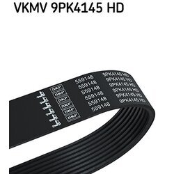 Ozubený klinový remeň SKF VKMV 9PK4145 HD