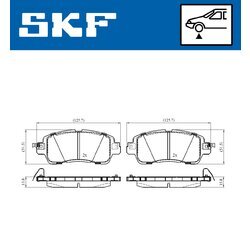 Sada brzdových platničiek kotúčovej brzdy SKF VKBP 80478 A - obr. 2