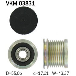 Voľnobežka alternátora SKF VKM 03831