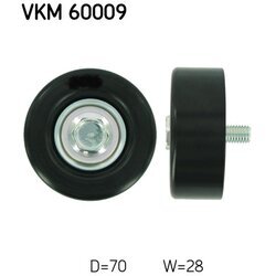 Vratná/vodiaca kladka rebrovaného klinového remeňa SKF VKM 60009