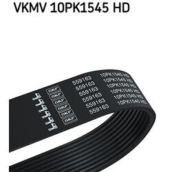 Ozubený klinový remeň SKF VKMV 10PK1545 HD