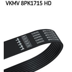 Ozubený klinový remeň SKF VKMV 8PK1715 HD