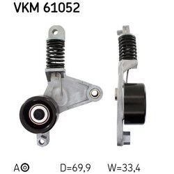 Ozubený klinový remeň - Sada SKF VKMA 61117