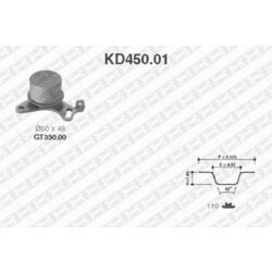 Sada ozubeného remeňa SNR KD450.01