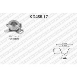 Sada ozubeného remeňa SNR KD455.17