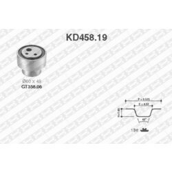 Sada ozubeného remeňa SNR KD458.19