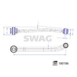 Rameno zavesenia kolies SWAG 33 10 6956 - obr. 2