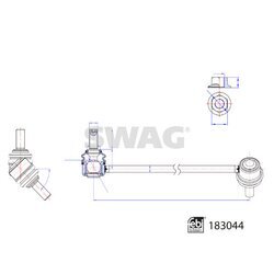 Tyč/Vzpera stabilizátora SWAG 33 10 8803