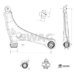 Rameno zavesenia kolies SWAG 33 11 0146