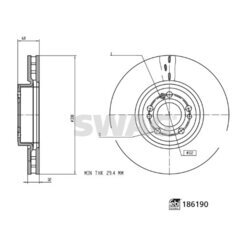 Brzdový kotúč SWAG 33 11 0299