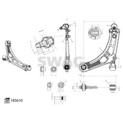 Rameno zavesenia kolies SWAG 33 11 0006