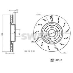 Brzdový kotúč SWAG 33 10 7309