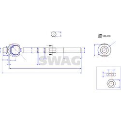 Axiálny čap tiahla riadenia SWAG 33 11 0355