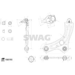 Rameno zavesenia kolies SWAG 33 11 0581