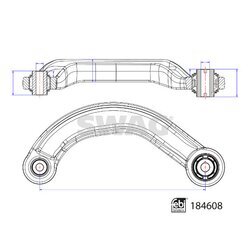 Rameno zavesenia kolies SWAG 33 10 9485 - obr. 2