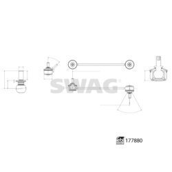 Tyč/Vzpera stabilizátora SWAG 33 10 4347 - obr. 1