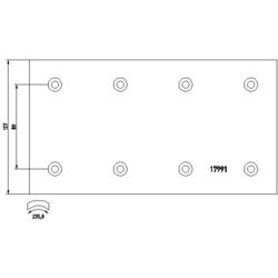 Brzd. obloženie bubnovej brzdy TEXTAR 17991