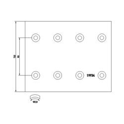 Brzd. obloženie bubnovej brzdy TEXTAR 19934