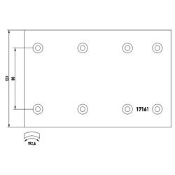 Brzd. obloženie bubnovej brzdy TEXTAR 17161