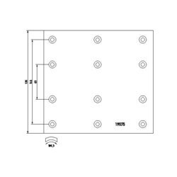 Brzd. obloženie bubnovej brzdy TEXTAR 19075