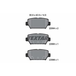 Sada brzdových platničiek kotúčovej brzdy TEXTAR 2299401