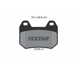 Sada brzdových platničiek kotúčovej brzdy TEXTAR 2312801