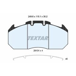 Sada brzdových platničiek kotúčovej brzdy TEXTAR 2913103 - obr. 1
