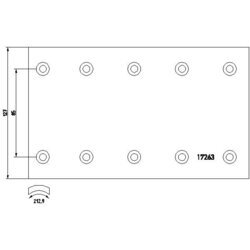 Brzd. obloženie bubnovej brzdy TEXTAR 17263