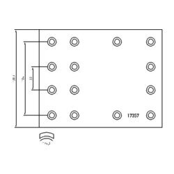 Brzd. obloženie bubnovej brzdy TEXTAR 17357