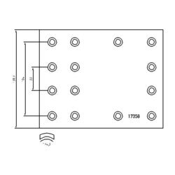 Brzd. obloženie bubnovej brzdy TEXTAR 17358