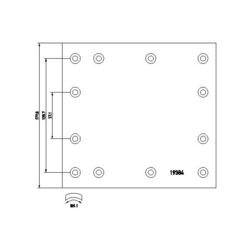 Brzd. obloženie bubnovej brzdy TEXTAR 19384