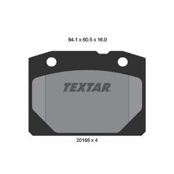 Sada brzdových platničiek kotúčovej brzdy TEXTAR 2016603