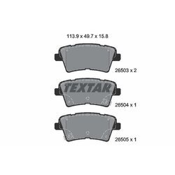 Sada brzdových platničiek kotúčovej brzdy TEXTAR 2650301